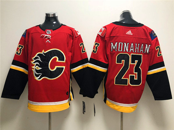 Youth Calgary Flames #23 Sean Monahan Adidas Red Jersey